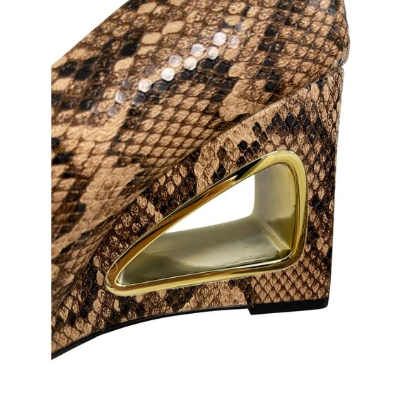 Katy Perry Hollow Wedge Snake Skin Shoes Size 10 M NEW - Picture 4 of 9